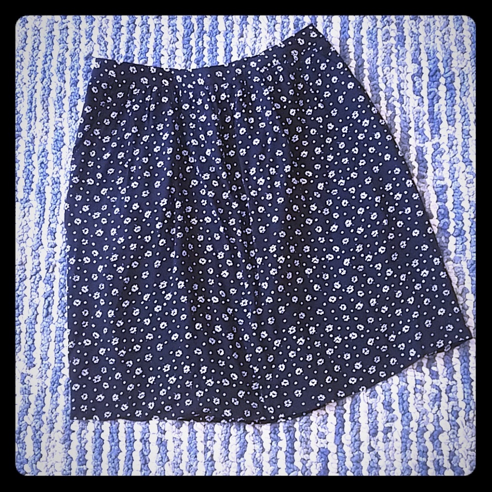 Garnet Hill Ditsy Print Skirt